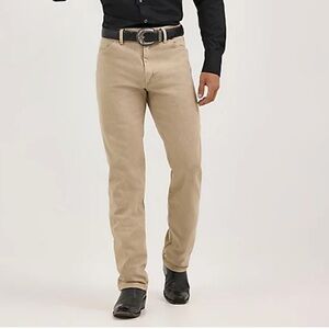 Wrangler tan denim straight leg jeans size 38 x 30